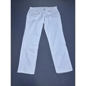 Rag & Bone Distressed Dre Low Rise Ankle Slim Boyfriend Jean In White Size 29